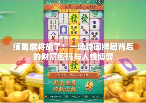 缅甸麻将胡了!一场跨国牌局背后的财富密码与人性博弈 缅甸麻将胡了!一场跨国牌局背后的财富密码与人性博弈