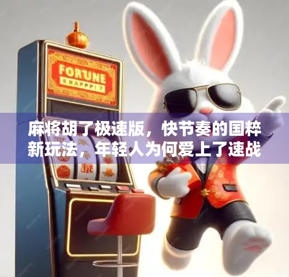 麻将胡了极速版，快节奏的国粹新玩法，年轻人为何爱上了速战速决？
