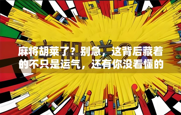 麻将胡莱了？别急，这背后藏着的不只是运气，还有你没看懂的人生牌局！