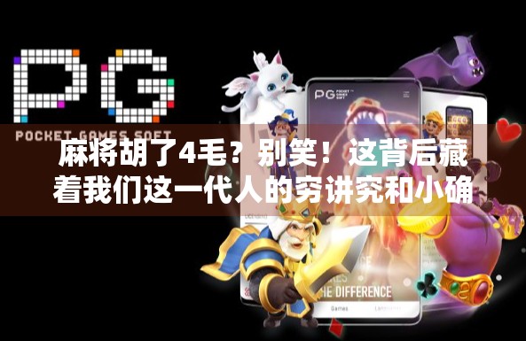 麻将胡了4毛？别笑！这背后藏着我们这一代人的穷讲究和小确幸