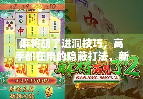 麻将胡了进洞技巧，高手都在用的隐蔽打法，新手看完秒变老手！