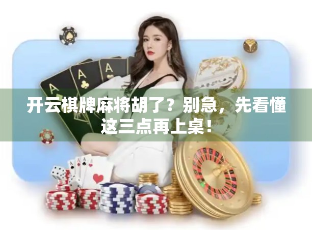 开云棋牌麻将胡了？别急，先看懂这三点再上桌！
