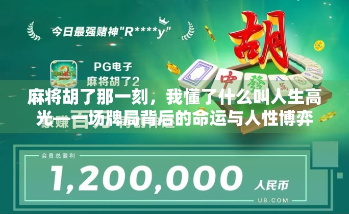 麻将胡了那一刻，我懂了什么叫人生高光—一场牌局背后的命运与人性博弈