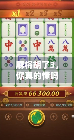 麻将胡了3，你真的懂吗？揭秘胡了3背后的社交密码与文化深意